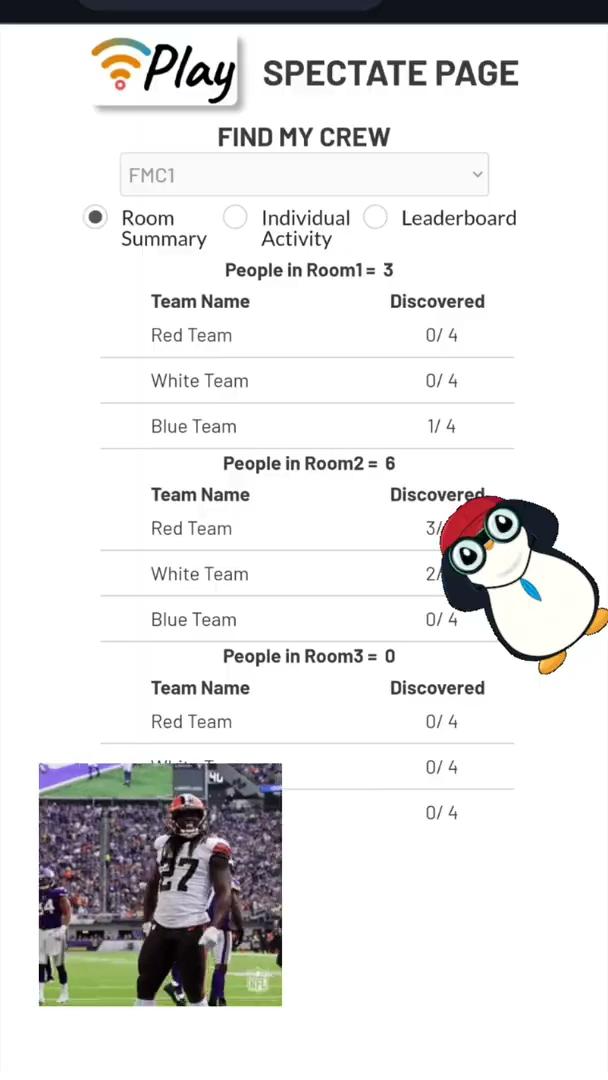 JasTap Play spectate interface